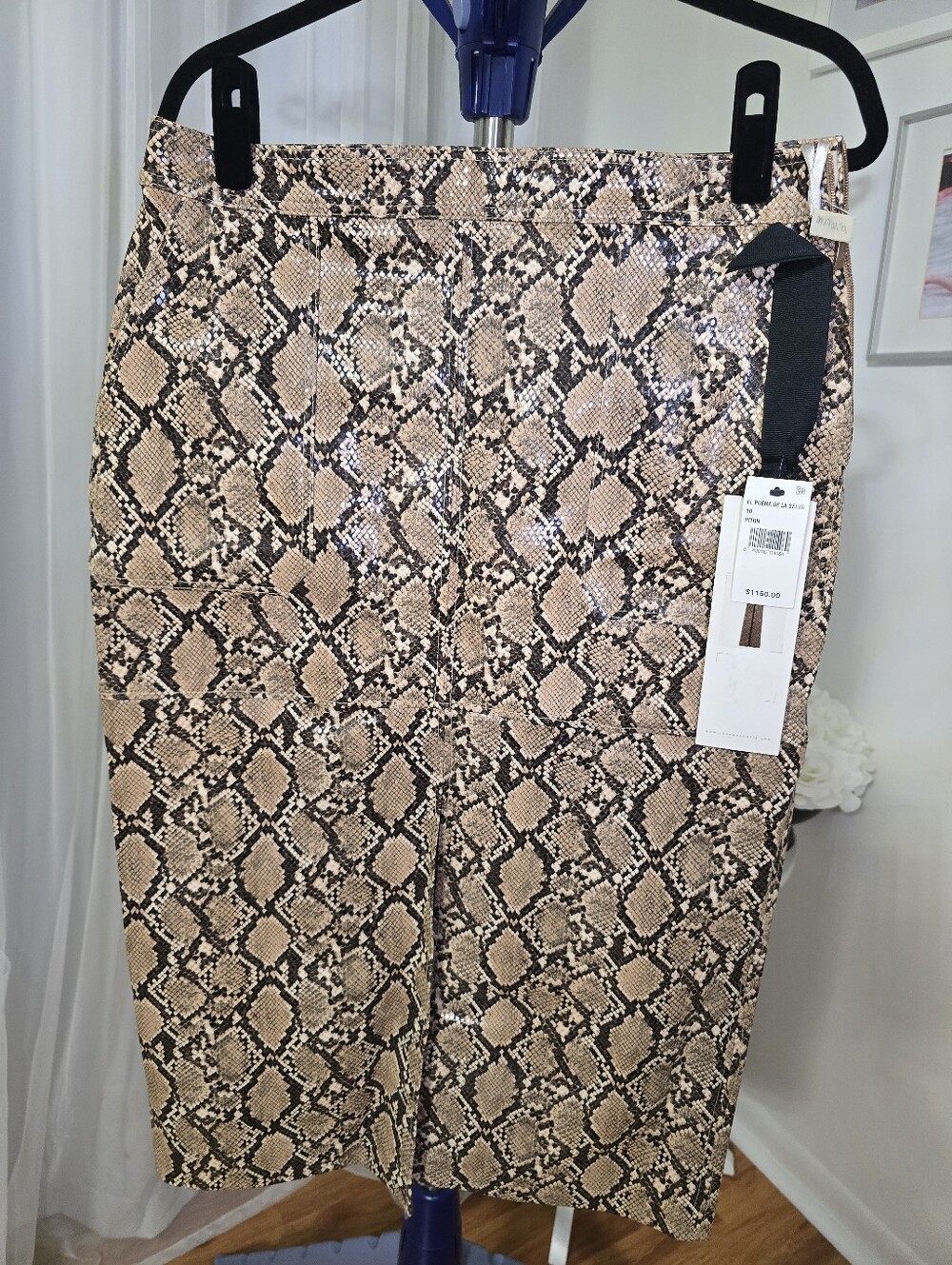 Johanna Ortiz High-Waist Snake Print Midi Skirt - Brown